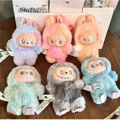 MICRO BELIEVE Labubu Cartoon Toy Keychain – Cute Mini Bag Charm for Kids & Adults Key Chain