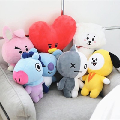 AVSHUB Baby 7 Plushies Sitting BTS Army,Chimmy,Cooky, Koya & Tata Toys  - 25 cm(Multicolor)