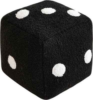 TechMax Solution CUTE BLACK DICE PLUSH PILLOW SOFT TOY  - 30 cm(Black)