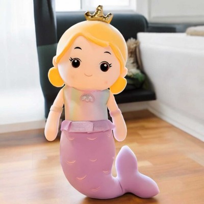 papapops Mermaid Soft Doll Stuffed Plush Toy for Kids Girls Birthday Gifts Decoration  - 30 cm(Purple)