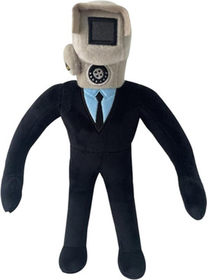 TechMax Solution Scary Toilet Cameraman Stuffed Toy  - 30 cm(Black)