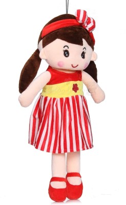 Khatu shyam Soft Huggable Beautiful Attractive Stuffed Doll for Girls  - 35 cm(Red)
