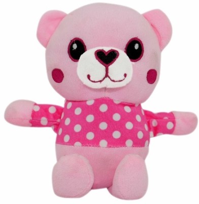 Hello Baby Funtoosh Teddy Pink| Animal soft toy| Lovely plush toy|Huggable plush toy  - 20 cm(Pink)