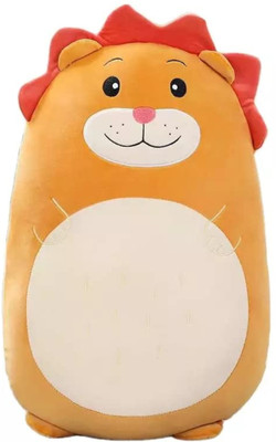 TechMax Solution Soft Lion Plush Hugging Pillow Cute Stuffed Animal Plushies  - 45 cm(Brown)