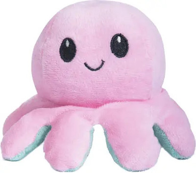 Macros Reversible Mini Octopus Cute Baby Plush  - 5 inch(Sea Green, Pink)