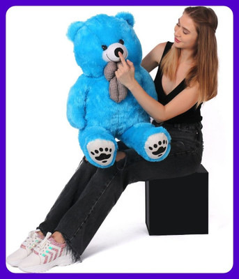 Abhinav toys Z_Soft Stuffed / Fluffy/ Spongy Huggable Cute Teddy Bear for Kids and Girls  - 90.1 cm(Blue)