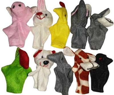 Anil enterpries Finger puppets set of 10 pics  - 2 cm(Multicolor)