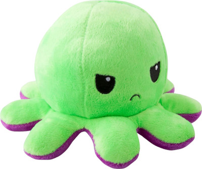 TechMax Solution Green & Purple Reversible Plush The Perfect Birthday Surprise  - 30 cm(GREEN & PURPLE)