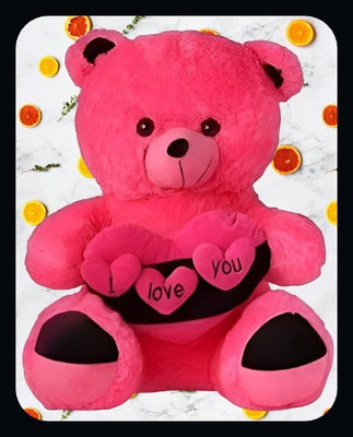 SHIVANGI COLLECTIONS SHIVANGI-3 Dil Soft And Stuffed Teddy Bear_NEW1  - 45 cm(Multicolor)