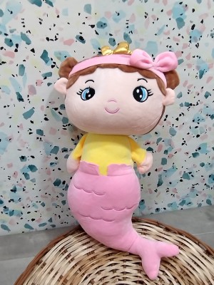 Tickles Mermaid Doll Soft Stuffed Plush Toy For Kids Boys & Girls Birthday Gift  - 50 cm(Pink)