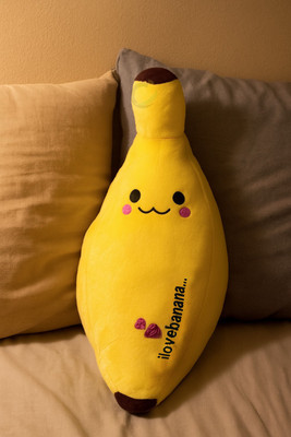 MARSELITE Premium Quality Banana Stuffed Toy – Huggable & Soft Cushion Gift  - 45 cm(Yellow)
