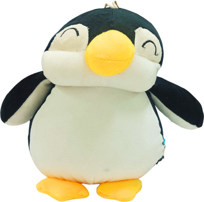 shizuha Plush Penguin Stuffed Animal, Soft Grey and White with Yellow Accent, Cuddly Toy  - 17 cm(Multicolor)