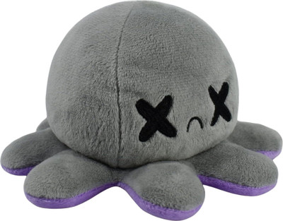 TechMax Solution The Reversible Plush Purple and Gray The Perfect Birthday Surprise  - 30 cm(PURPLE & GRAY)