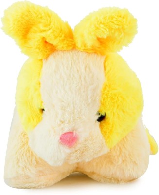 MEEJU Cute Rabbit Soft Stuffed Plush Animals Toy for Kids Birthday Gift  - 25 cm(Yellow, Cream)