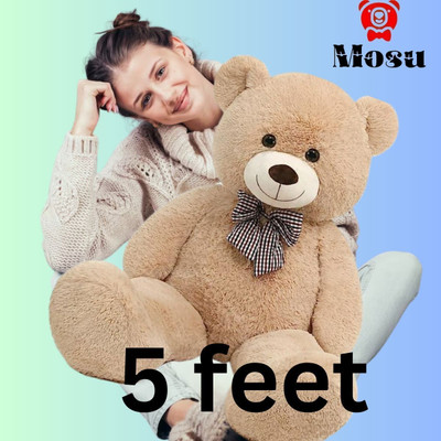 MOSU SOFT AND CUTE CHARMING TEDDY BEAR FOR KIDS AND GIRLS 5 FEET  - 210 cm(Brown)