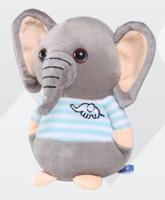 PromoCart Stuffed /SoftToy Cute Elephant Soft Animal Plush Elephant Toy  - 20 cm(Multicolor)