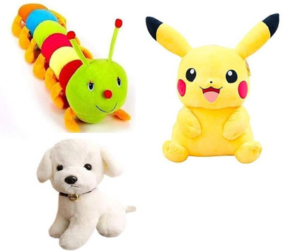 sai ji Soft Toy Combo of 3 Huggable Teddy Bear & Animal Plush for Kids  - 30 cm(Multicolor)