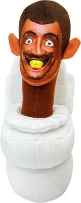 TechMax Solution Scary Toilet Plush Toy, Stuffed Animal Plushie Doll Toys  - 30 cm(White)