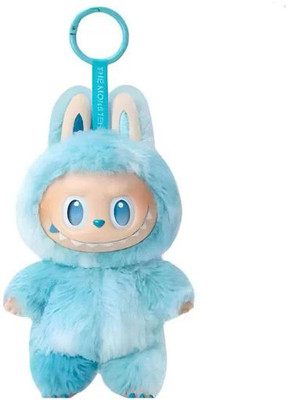 CRAZYABBS Labubu Doll Original Soft Blue Unique Design Cute Doll Keychain  - 17 cm(Blue)