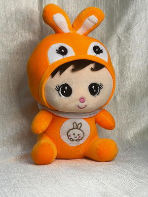 Suvachii Soft Huggable Cuddly Cute Plush Doll for Kids Pack of 1 (Orange)  - 13 cm(Orange)