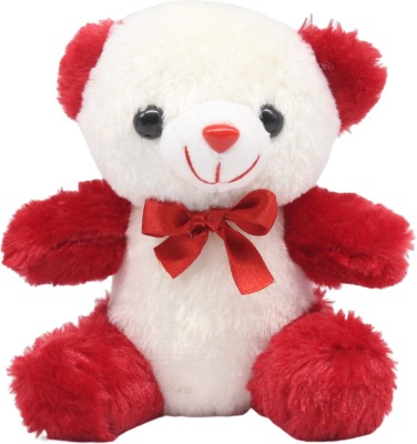 Tickles Cute Teddy Soft Stuffed Plush Animal Toy for Kids Birthday Gift  - 20 cm(Red & White)