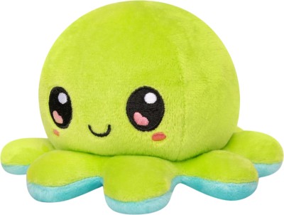 TechMax Solution Happy Green & Worried Aqua Reversible Plush Toy  - 30 cm(GREEN & BLUE)