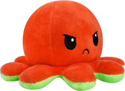 TechMax Solution Joyful Green & Fiery Red Reversible Plush The Ultimate Birthday Surprise  - 30 cm(GREEN & RED)