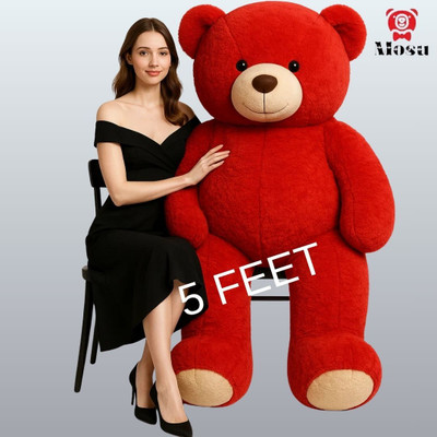 MOSU Luxury 5 Feet Teddy Bear – High Quality Soft Toy  - 152 cm(Red)