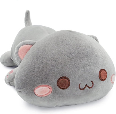 TechMax Solution Cute Kitten Plush Soft Toy  - 30 cm(Grey)