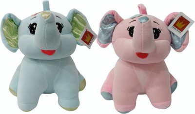 Teddy Daddy ButterFly Elephant Super Soft Toy Pink And Blue Combo (35 cm )  - 35 cm(Multicolor)
