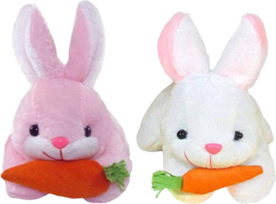 HELLOBEAR Adorable and cute soft toy set of 2  - 25 cm(Pink, White)