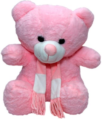 Kids wonders Stuffed Cute And Soft Teddy Bear For Some One Special Toys | MUFFLER TEDDY PINK  - 38 cm(Multicolor)