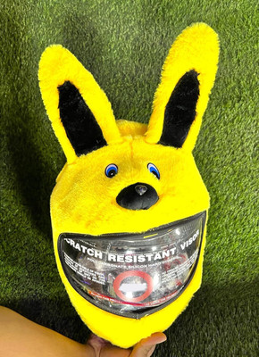 P A Bunny Helmet Cover for Full Helmet Motorbike Motorbike Helmet(Yello)