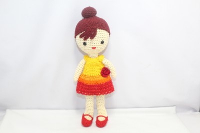 PH Artistic amigurumi Crochet Small Doll with Multicolor Frock Toy Best Birthday Gift PHC296  - 5.1 inch(Multicolor)