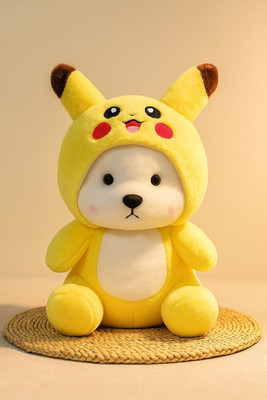 Dunky Pikachu Soft Toy For Girls Big Cute For Kids Shinchan Soft Toy  - 28 cm(Yellow)