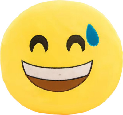 TechMax Solution Eleven Smile Cute Smiley Pillow Plush Toy  - 45 cm(Yellow)