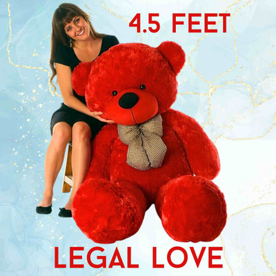 pandaabee Teddy Bear Stuffed Toy for Birthday Gift/ Valentine Gift  - 135 cm(Red)