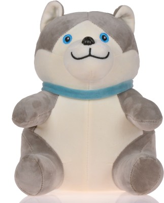 Divyanshi Enterprises Super Soft Husky Dog Stuffed Plush Animal for Kids Boys & Girls  - 40 cm(Grey)