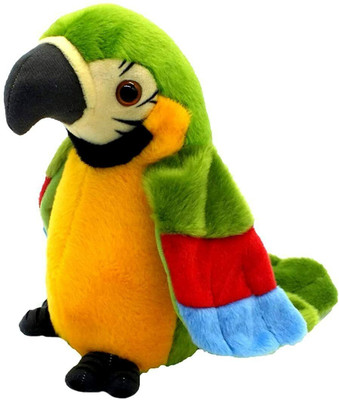 Pepstter Talking Parrot Toy Repeats h Animal Toy for Kids Birthday Gift Items  - 20 cm(Multicolor)