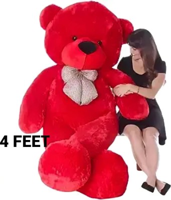 LEGAL LOVE 4 FEET Super Soft Premium Teddy Bear For Gift To Someone Special  - 121 cm(Red)