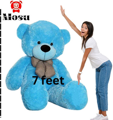 MOSU Soft huggable charming giant teddy bear for kids and girls  - 210 cm(Blue)
