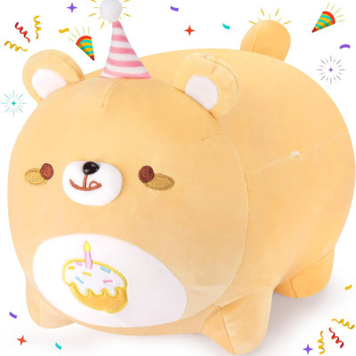TechMax Solution Birthday Gift Bear Plush Pillow Bear Plushies  - 30 cm(Orange)