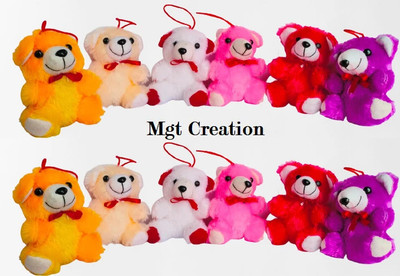 MGT CREATION Teddy Bear 4.5inch mini Pack of 12 Colour06  - 4.5 inch(12 Colour)