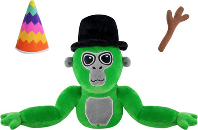 TechMax Solution Jungle Joy Green Gorilla Plush Toy - Perfect Birthday Surprise  - 20 cm(Green)