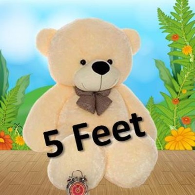 Krishna Creation Stuffed Cute Giant Size Soft Teddy Bear Gifts for Girls Kids boy (5 FEET, Cream)  - 60 inch(Cream)