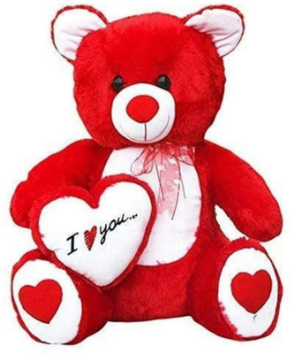 Vstyle Heart in Hand A Cuddly Red Bear with a Loving Message  - 49 inch(Red)