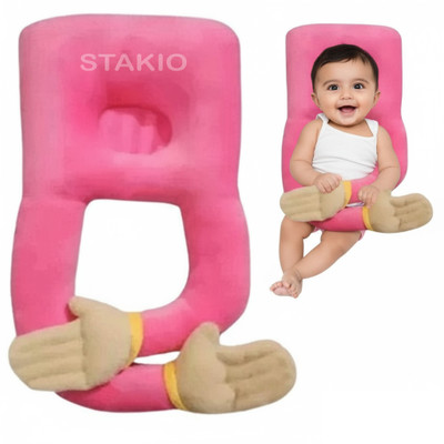 Stakio Microfibre Baby Pillow Pack of 1 Solid(Pink)