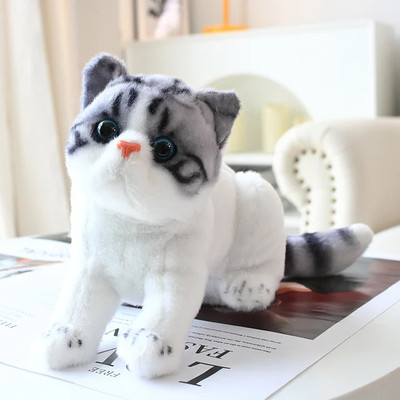 PLUSHJOY Cute Sophie Cat Animal Soft Toy for Kids Baby Girls Birthday Gifts  - 36 cm(Grey)