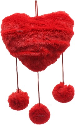 Tickles Hanging Heart with Balls Soft Stuffed Plush Toy for Girlfriend  - 25 cm(Red)