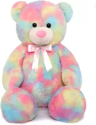 KHUSHBU ENTERPRISES 4 Feet Rainbow Teddy Bear Beautiful & Spongy Huggable Cute Soft Love For Girls  - 121 cm(Multicolor)